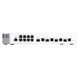 Switch gestionat QNAP QSW-M408-4C (12 porturi: 8x porturi Gigabit + 4x porturi combo 10G SFP+ / 10GbE)