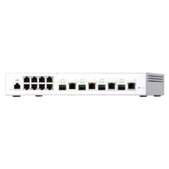 Switch gestionat QNAP QSW-M408-4C (12 porturi: 8x porturi Gigabit + 4x porturi combo 10G SFP+ / 10GbE)