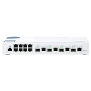 Switch gestionat QNAP QSW-M408-4C (12 porturi: 8x porturi Gigabit + 4x porturi combo 10G SFP+ / 10GbE)