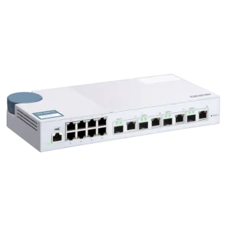 Switch gestionat QNAP QSW-M408-4C (12 porturi: 8x porturi Gigabit + 4x porturi combo 10G SFP+ / 10GbE) Switch gestionat QNAP QSW-M408-4C (12 porturi: 8x porturi Gigabit + 4x porturi combo 10G SFP+ / 10GbE)