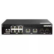 Switch gestionat QNAP QSW-M2106R-2S2T (6x 2.5GbE RJ45, 2x 10GbE RJ45, 2x 10GbE SFP+, lățime îngustă)