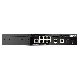 Switch gestionat QNAP QSW-M2106R-2S2T (6x 2.5GbE RJ45, 2x 10GbE RJ45, 2x 10GbE SFP+, lățime îngustă)