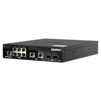 Switch gestionat QNAP QSW-M2106R-2S2T (6x 2.5GbE RJ45, 2x 10GbE RJ45, 2x 10GbE SFP+, lățime îngustă)