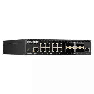 Comutator QNAP QSW-3216R-8S8T (8x porturi 10G GbE + 8x porturi 10G SFP+, jumătate de lățime)