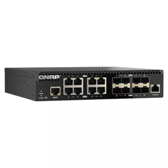 Comutator QNAP QSW-3216R-8S8T (8x porturi 10G GbE + 8x porturi 10G SFP+, jumătate de lățime)
