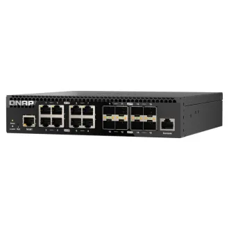 Switch gestionat QNAP QSW-M3212R-8S4T (4x porturi 10GbE + 8x porturi 10G SFP+, jumătate de lățime)