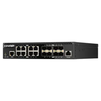 Switch gestionat QNAP QSW-M3212R-8S4T (4x porturi 10GbE + 8x porturi 10G SFP+, jumătate de lățime)