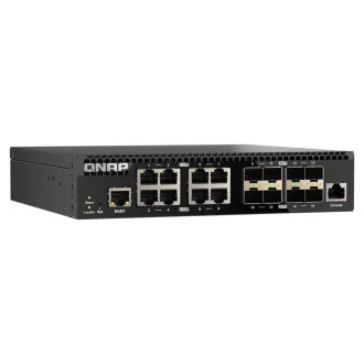 Switch gestionat QNAP QSW-M3212R-8S4T (4x porturi 10GbE + 8x porturi 10G SFP+, jumătate de lățime)