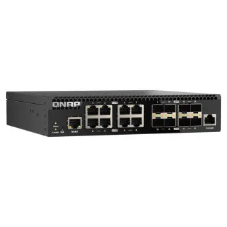 Switch gestionat QNAP QSW-M3212R-8S4T (4x porturi 10GbE + 8x porturi 10G SFP+, jumătate de lățime) Switch gestionat QNAP QSW-M3212R-8S4T (4x porturi 10GbE + 8x porturi 10G SFP+, jumătate de lățime)