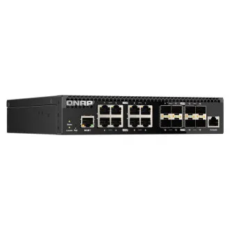 Switch gestionat QNAP QSW-M3212R-8S4T (4x porturi 10GbE + 8x porturi 10G SFP+, jumătate de lățime) Switch gestionat QNAP QSW-M3212R-8S4T (4x porturi 10GbE + 8x porturi 10G SFP+, jumătate de lățime)
