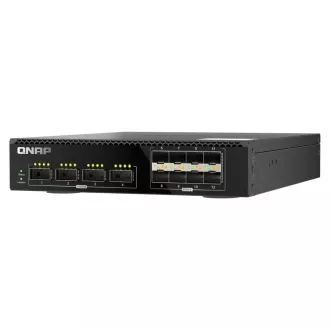 Switch gestionat QNAP QSW-M7308R-4X (4x porturi 100GbE + 8x porturi 25GbE, jumătate de lățime) Switch gestionat QNAP QSW-M7308R-4X (4x porturi 100GbE + 8x porturi 25GbE, jumătate de lățime)