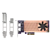 Seria QNAP QM2, 2 x sloturi SSD PCIe 2280 M.2, PCIe Gen3 x 4, 2 x porturi Intel I225LM 2.5GbE NBASE-T