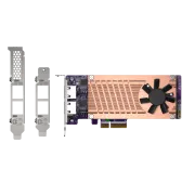 Seria QNAP QM2, 2 x sloturi SSD PCIe 2280 M.2, PCIe Gen3 x 4, 2 x porturi Intel I225LM 2.5GbE NBASE-T