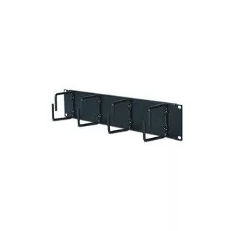 Organizator orizontal pentru cabluri 2U negru Organizator orizontal pentru cabluri 2U negru