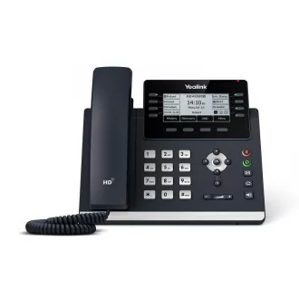 Telefon SIP Yealink SIP-T43U, PoE, LCD 3,7" 360x160, 21 prog.tl., 2xUSB, GigE