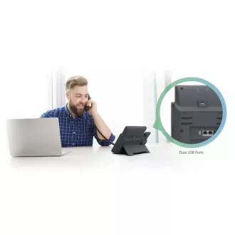 Telefon SIP Yealink SIP-T43U, PoE, LCD 3,7" 360x160, 21 prog.tl., 2xUSB, GigE