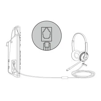 Yealink YHS34 Căști duble pentru ambele urechi cu conectori QD-RJ9