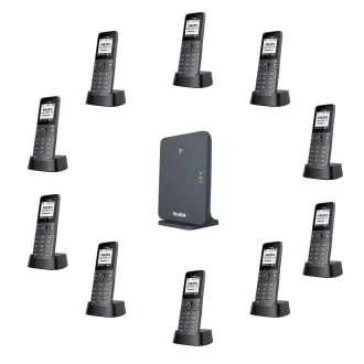 Stație de bază și receptor DECT Yealink W71P, ecran alb-negru de 1,8", până la 10 receptoare