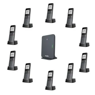 Stație de bază și receptor DECT Yealink W71P, ecran alb-negru de 1,8", până la 10 receptoare