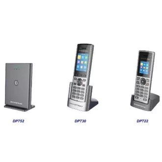 Telefon IP Grandstream DP730, afișaj tip bară de 2,4", cont 2SIP, video, BT, Micro USB, HAC, Push-to-talk