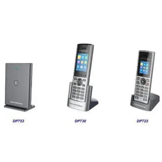 Telefon IP Grandstream DP730, afișaj tip bară de 2,4", cont 2SIP, video, BT, Micro USB, HAC, Push-to-talk