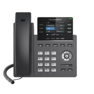 Grandstream GRP2613, bară LCD de 2,8" cu afișare, 3 SIP, Gbit, PoE, 24 dig. tl.,