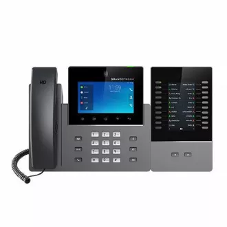 Videotelefon SIP Grandstream GXV3450, ecran IPS de 5", cu bare și puncte, 16 conturi SIP, Android 11, WiFi, BT, PoE+