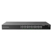 Switch de rețea Grandstream GWN7803P L2+ PoE, administrat, 24 porturi RJ45 de 1 GB, 4 porturi SFP, DHCP, QoS, VLAN