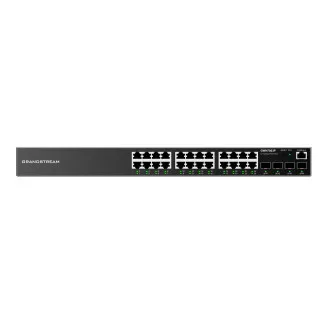 Switch de rețea Grandstream GWN7803P L2+ PoE, administrat, 24 porturi RJ45 de 1 GB, 4 porturi SFP, DHCP, QoS, VLAN Switch de rețea Grandstream GWN7803P L2+ PoE, administrat, 24 porturi RJ45 de 1 GB, 4 porturi SFP, DHCP, QoS, VLAN