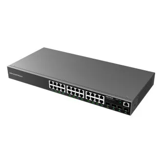 Switch de rețea Grandstream GWN7803P L2+ PoE, administrat, 24 porturi RJ45 de 1 GB, 4 porturi SFP, DHCP, QoS, VLAN Switch de rețea Grandstream GWN7803P L2+ PoE, administrat, 24 porturi RJ45 de 1 GB, 4 porturi SFP, DHCP, QoS, VLAN