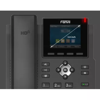 Telefon SIP Fanvil X3SG, afișaj bară 2.8", 4SIP, dual Gbit, PoE