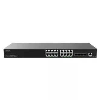 Switch PoE de rețea gestionat Grandstream GWN7812P L3, 16 porturi / 4 SFP+, VLAN, DHCP, Stacking