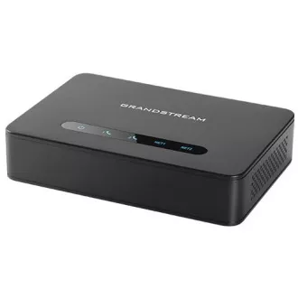 Grandstream HT812 (ATA), 2x FXS, 2 conturi SIP, 1x LAN Gbit, router NAT, conferință pe 3 căi, auto-provisioning.