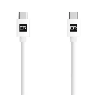 Cablu ALIMENTARE ER USB-C/C 3A 60W 120cm alb