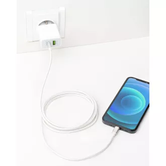 Cablu ALIMENTARE ER USB-C/C 3A 60W 200cm alb