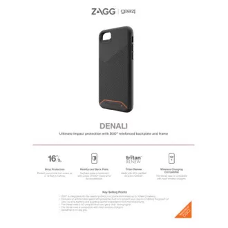 Carcasă ZAGG GEAR4 D3O Denali pentru iPhone SE/SE2/6/7/8 neagră