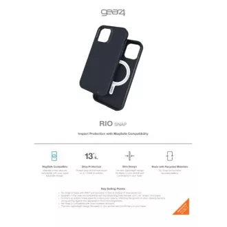 Husă ZAGG GEAR4 D3O Rio Snap pentru iPhone 12 mini, neagră