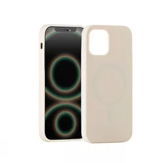 Carcasă din silicon ER POWER CARNEVAL SNAP pentru iPhone 12/12 Pro cu MagSafe - bej Carcasă din silicon ER POWER CARNEVAL SNAP pentru iPhone 12/12 Pro cu MagSafe - bej