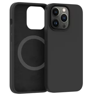 Carcasă din silicon ER POWER CARNEVAL SNAP pentru iPhone 13 Pro Max cu MagSafe - Negru