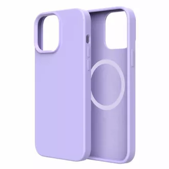 Carcasă din silicon ER POWER CARNEVAL SNAP pentru iPhone 14 cu MagSafe - Violet deschis