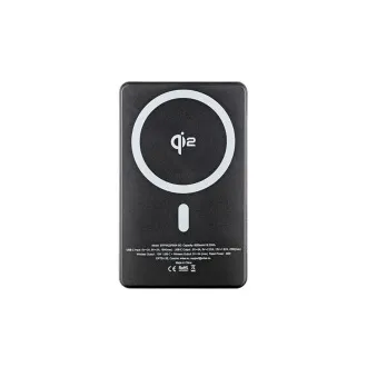 Baterie externă duală ER POWER Qi2 5000mAh cu USB-C - Gri spațial