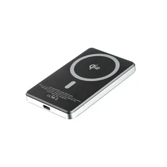 Baterie externă duală ER POWER Qi2 5000mAh cu USB-C - Gri spațial