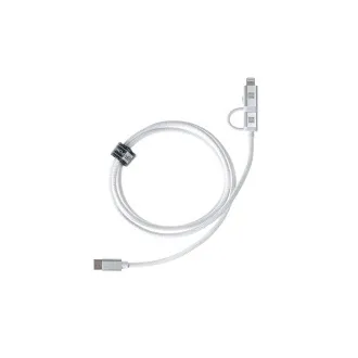 Cablu dublu ER POWER USB-C C/L Mfi 100cm alb