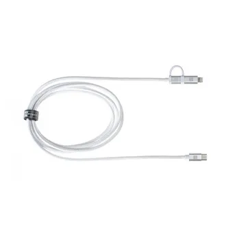 Cablu dublu ER POWER USB-C C/L Mfi 100cm alb