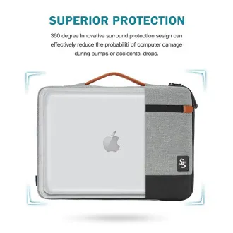 Geantă laptop Seine Scene Dijon Sleeve 13.6" - gri