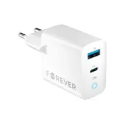 Încărcător de perete Forever TC-06-20AC PD QC 1x USB-C 1x USB 20W alb
