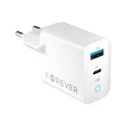 Încărcător rapid Forever GaN TC-06-45AC GaN PD QC 1x USB-C 1x USB 45W alb