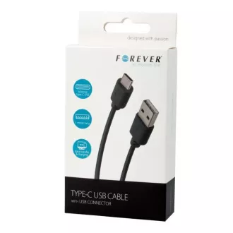 Cablu de date Forever USB/USB-C 1m 1A negru