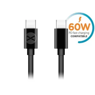 Cablu de date Forever USB-C/USB-C 1m 3A negru