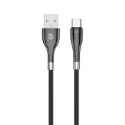 Cablu de date Forever Sleek USB/USB-C 1m 3A negru